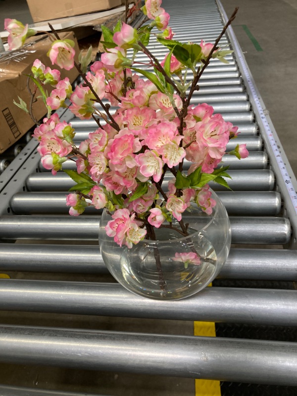 Photo 2 of 14 in. Artificial Cherry Blossom in Large Vase