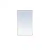 Photo 1 of Timeless Home 24 in. W x 40 in. H x Contemporary Metal Framed Rectangle Silver Mirror