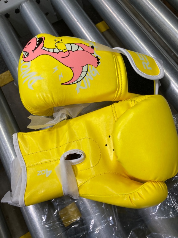 Photo 2 of Kids Boxing Gloves for Boys and Girls, Youth Boxing Training Gloves for Kids 3-15, 4&6OZ Punching Bag Kickboxing Thai Mitts MMA Training Sparring Gloves Yellow 4OZ