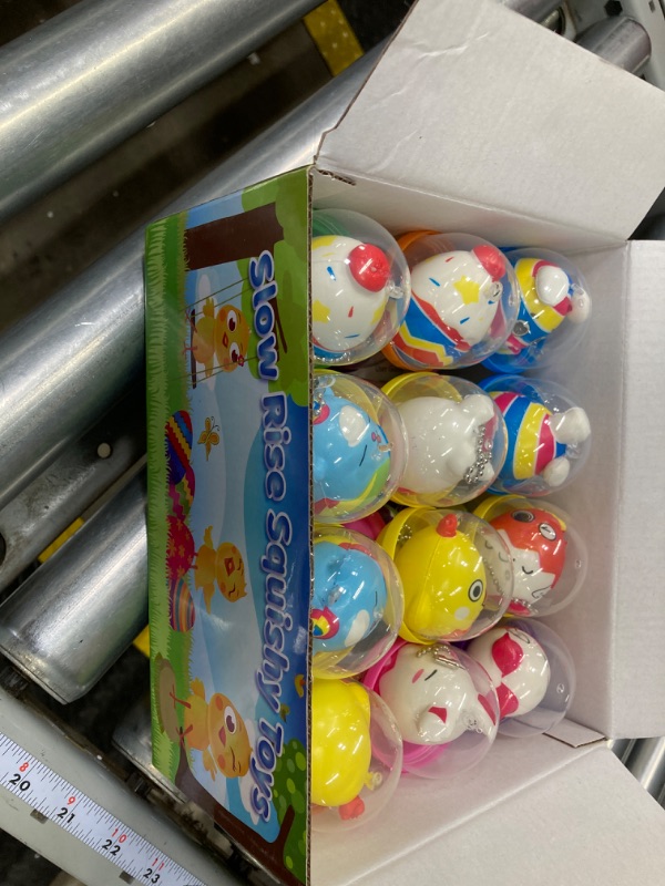 Photo 2 of 24 Pack Prefilled Easter Eggs with Slow Rising Squishy Toys, Easter Eggs Fillers Easter Basket Stuffers Party Favors for Kids, Easter Gifts Goodie Bag Stuffers Classroom Prizes Pinata Stuffers Easter Squishy Toys