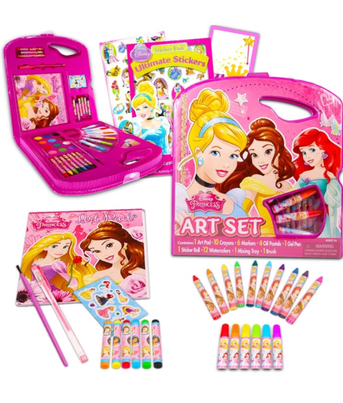 Photo 1 of Disney Princess Coloring Book Super Set for Kids Girls Boys - 40 Pc Disney Princess Activity Books with Stickers, Games, Puzzles, and More | Disney Princess Coloring Bundle (2PK)