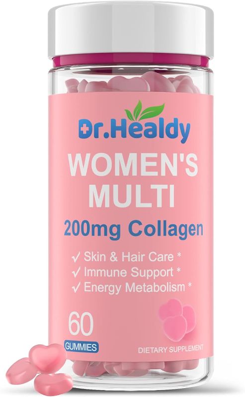 Photo 1 of Dr.Healdy Multivitamin Gummies for Women, with 200mg Collagen, Support Your Skin, Nail and Hair Beauty, Folate and Biotin, Support Immune Health, 60 Count
