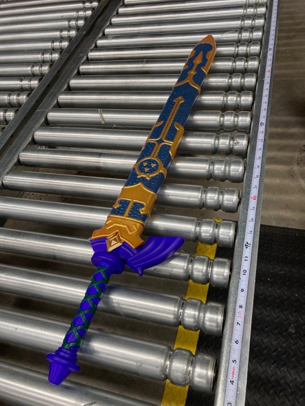 Photo 2 of 42 Inch Fantasy Foam Sword Warrior Legend of Zelda Master Swords for Video Game, Cosplay Costume Prop, Collection, Gift. Prop 1:1 Replica 37'' Blue Master Sword