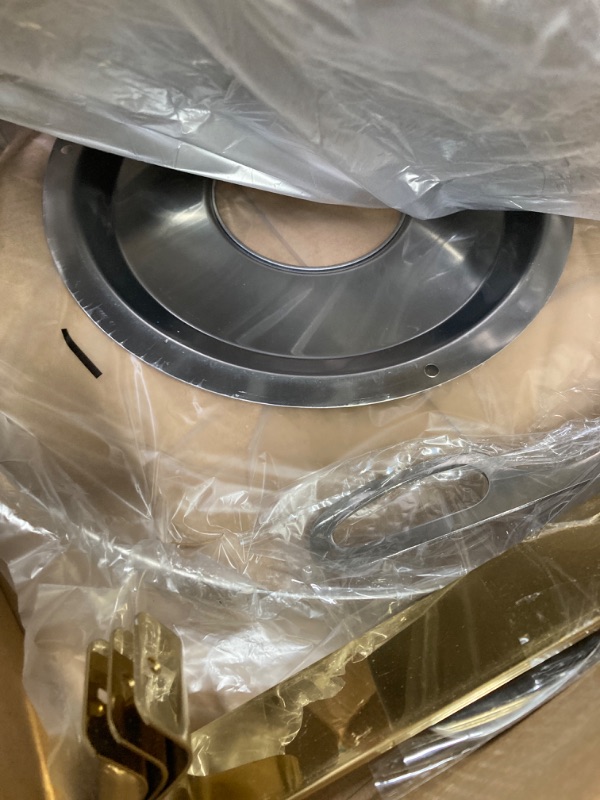 Photo 1 of Chafing Dish Buffet Set of 6 , 5QT Round Stainless Steel Chafer for Catering, Upgraded Chafers and Buffet Warmer Sets w/Food & Water Pan, Lid, Gold Frame, Fuel Holder for Party Wedding Holiday
