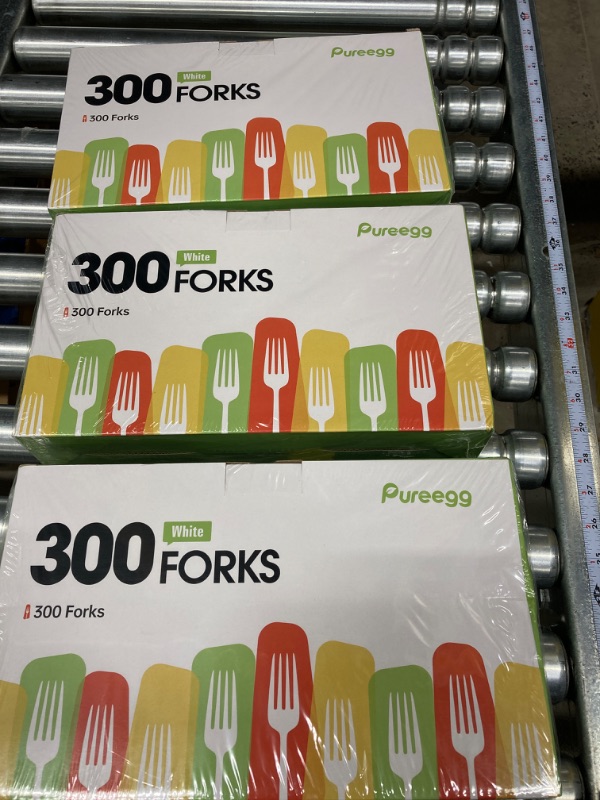 Photo 2 of Plastic Forks - 300 Packs, Premium 7" Disposable Forks, Heat-Resistant & BPA-Free Plastic Forks Heavy Duty, Party Supplies, White Plastic Forks for Office, Picnics, Restaurants, Everyday Use White Forks ( 3 pack bundle )