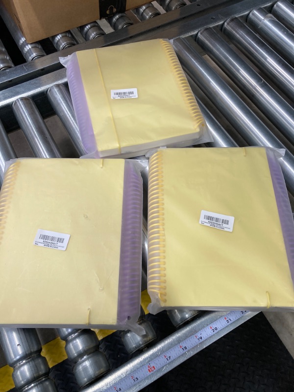 Photo 2 of Large Spiral Notebook With Bandage, 2 Pcs 10.2 Inch x 7.28 Inch B5 Thick Plastic Hardcover 8mm Ruled 150 Sheets (300 Pages) Journals for Study and Notes (2 Pcs Yellow and Purple) ( 3 pack bundle )