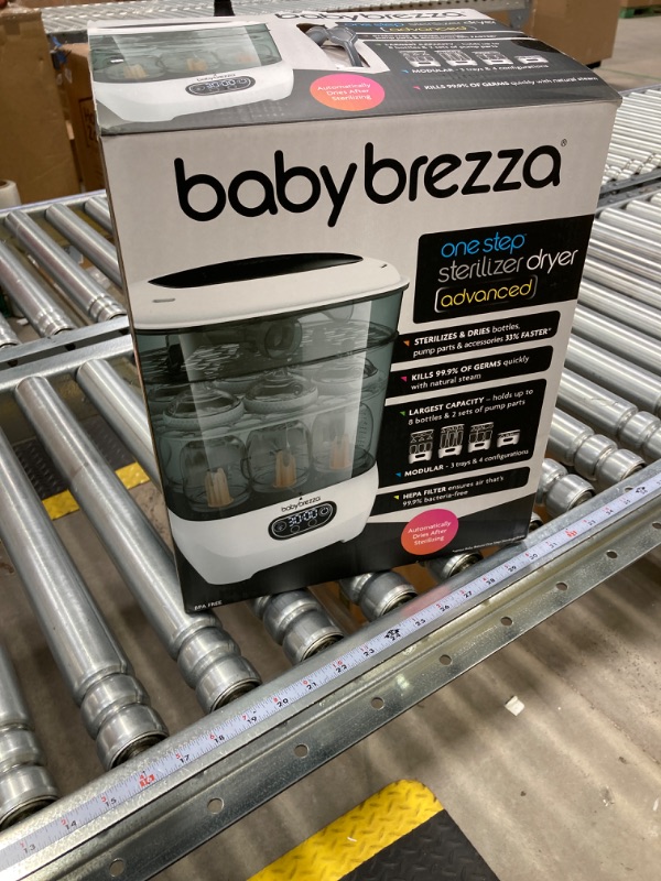 Photo 3 of Baby Brezza Baby Bottle Sterilizer and Dryer Advanced – Electric Steam Sterilization Machine – Universal Sterilizing for All Bottles: Plastic + Glass + Pacifiers + Breast Pump Parts - HEPA Filtration