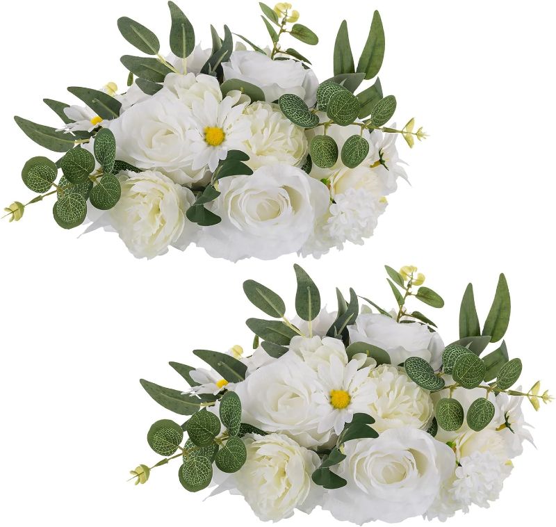 Photo 1 of 
.NUPTIO Flower Ball Arrangement Bouquet - 2 Pcs 9.4 inch Diam White Fake Flowers Roses Balls for Centerpieces Tables - Artificial Rose Arrangements for Wedding Centerpiece Table Decorations
