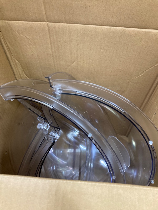 Photo 1 of 4 Pack 16 Inch Clear Plastic Cake Cover Roll Top Chafing Dish Cover 8'' Tall Carrier Cake Dome Bread Baskets Lids Dome Cover for Food Stand Display Vegetable Snack Kitchen Restaurant Party