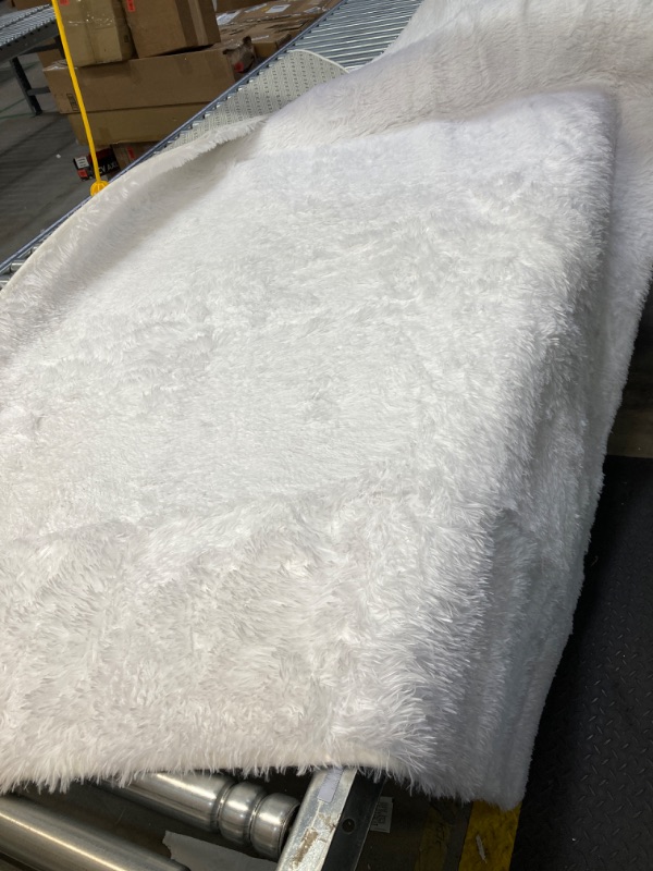 Photo 1 of PAGISOFE White Fluffy Shag Area Rugs for Living Room 5x7, Soft Fuzzy Shaggy Rug for Bedroom Girls, Pastel Nursery Carpet Floor Room Dorm Rug Boys Girls Plush Soft Kids Rug for Room Decor Aesthetic https://a.co/d/gTbvSZk