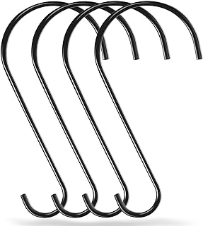 Photo 1 of 4 Pieces Bird Feeder Hook Rustproof Stainless Steel Hooks Garden Hook Tree Branch Hook for Hanging Bird Feeders, Bird House, Plants, Baskets, Lanterns and Bicycles (Black,12 Inch) https://a.co/d/0bVfFUFw