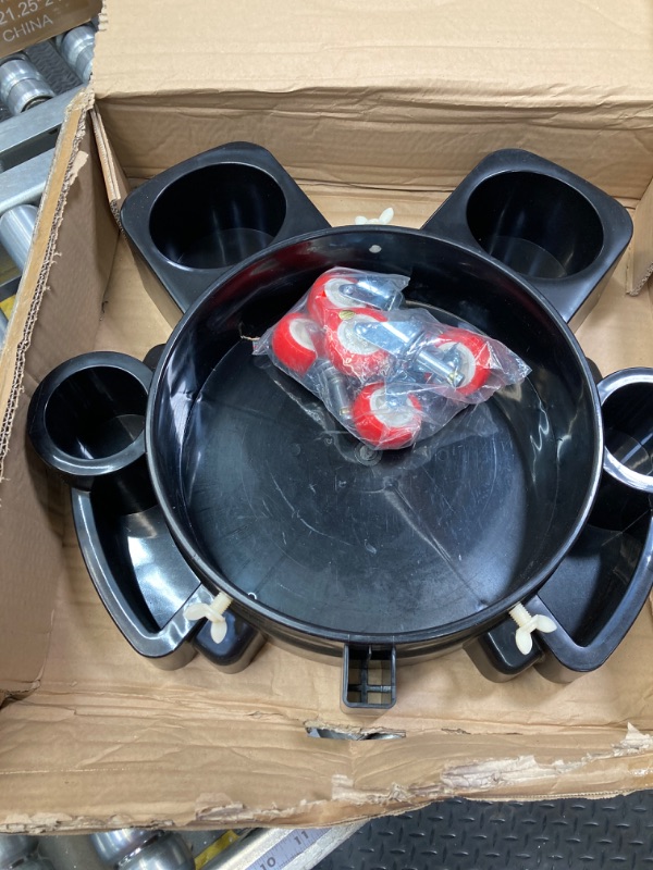 Photo 2 of 5 Gallon Bucket Dolly with 5 Smooth-Rolling Swivel Casters,Two of Them Have Locking Brakes for Car Washing Detailing Smoother Maneuvering,Bearing 250lb, Black