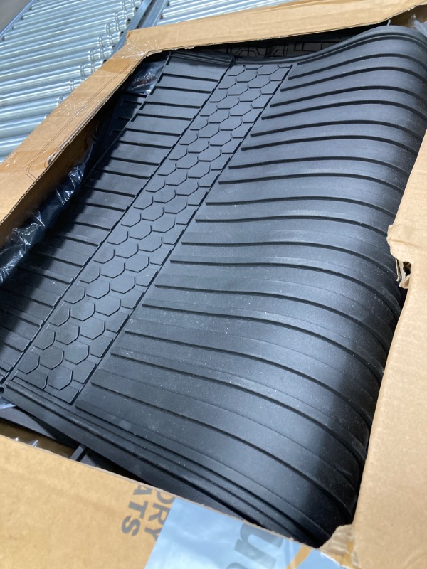 Photo 2 of 3W Floor Mats Fit Toyota Sienna 2021-2023 (Only for 8 Seat), TPE All Weather Custom Fit Floor Liner for Toyota Sienna 1st, 2nd and 3rd Row, Black (Only for 8 Seater) 1-3Row Mats