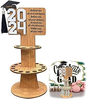 Photo 1 of 2024 Graduation Gift Money Holder, Greeting Cards Cash Holder Cash Gift Ideas for Graduation Double Layer Cash Holders with 25 Holes Money Organizer for Cash Graduation Party Supplies (Natural) https://a.co/d/0cdAHBkr