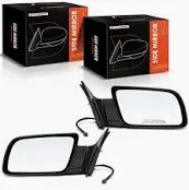 Photo 1 of A-Premium Pair (2) Driver & Passenger Side Manual Door Mirror - Compatible with Chevy & GMC Model - Blazer, C/K 1500 2500 3500, Tahoe, Yukon - Non-Heated Manual Folding - Replace# GM1321123, GM1320123 Driver and Passenger Side