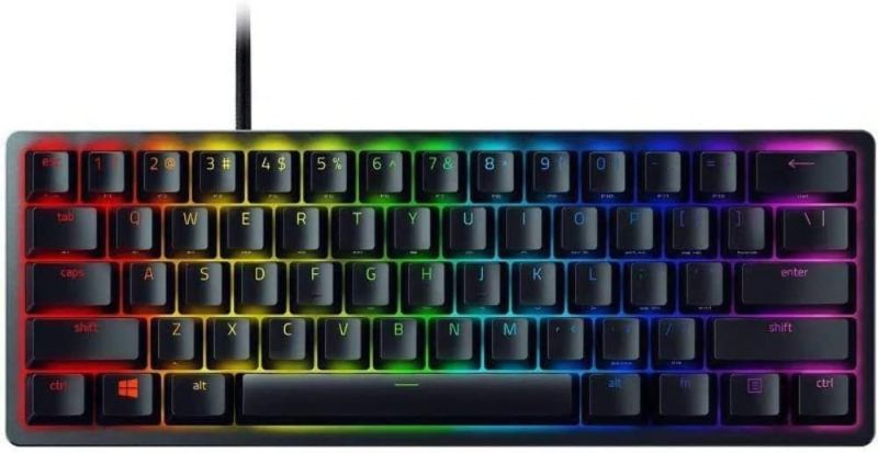 Photo 1 of (Renewed) Razer Huntsman Mini 60% Gaming Keyboard: Clicky Optical Switches RZ-03-03390100 - Black