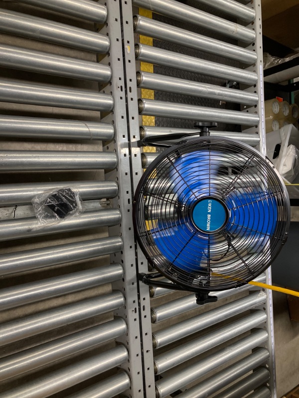 Photo 2 of *** FAN BLADES ARE BLUE*** Master 12 Inch Industrial High Velocity Floor Fan with 3 Speed Settings. Use for Shop, Garage or Warehouse. All Metal Construction