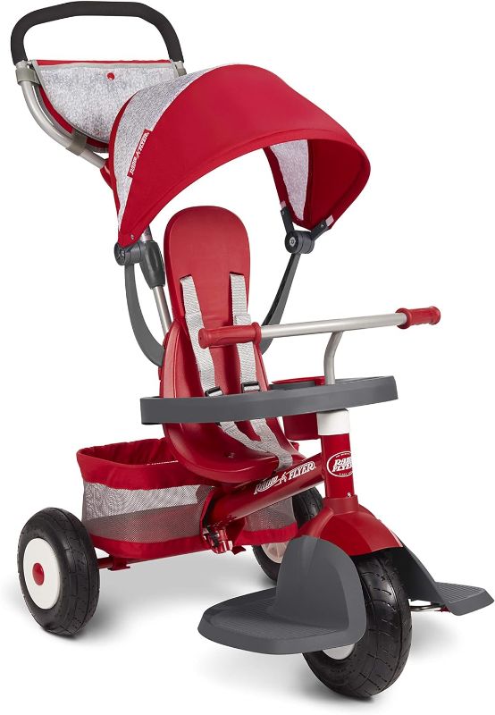 Photo 1 of ***MISSING PARTS FOR ASSEMBLY*** Radio Flyer Ultimate All-Terrain Stroll 'N Trike, Kids and Toddler Tricycle, Red Toddler Bike, For Ages 9 Months - 5 Years, Air Tire
