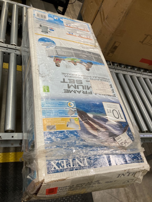 Photo 1 of INTEX 26701EH Prism Frame Premium above Ground Swimming Pool Set: 10ft x 30in – includes 330 GPH Cartridge Filter Pump – SuperTough Puncture Resistant – Rust Resistant – 1185 Gallon Capacity 10' x 30"