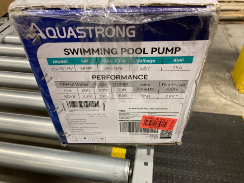 Photo 3 of AQUASTRONG 1.5 HP Variable Speed Pool Pump for In/Above Ground Pool, Energy Efficient, High Flow, Powerful Self Primming Swimming Pool Pumps with Filter Basket