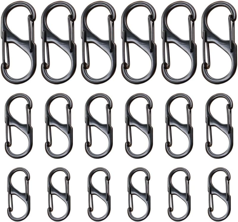 Photo 1 of *** BUNDLE OF 2 ***  COVITKAN 18 PCS Zipper Lock Clips Theft Deterrent, Dual Opening Zipper Clips Zipper Pull replacement, Backpack Zipper Lock Clip Quick Disconnect Carabiner Clip to Keep Zippers Closed