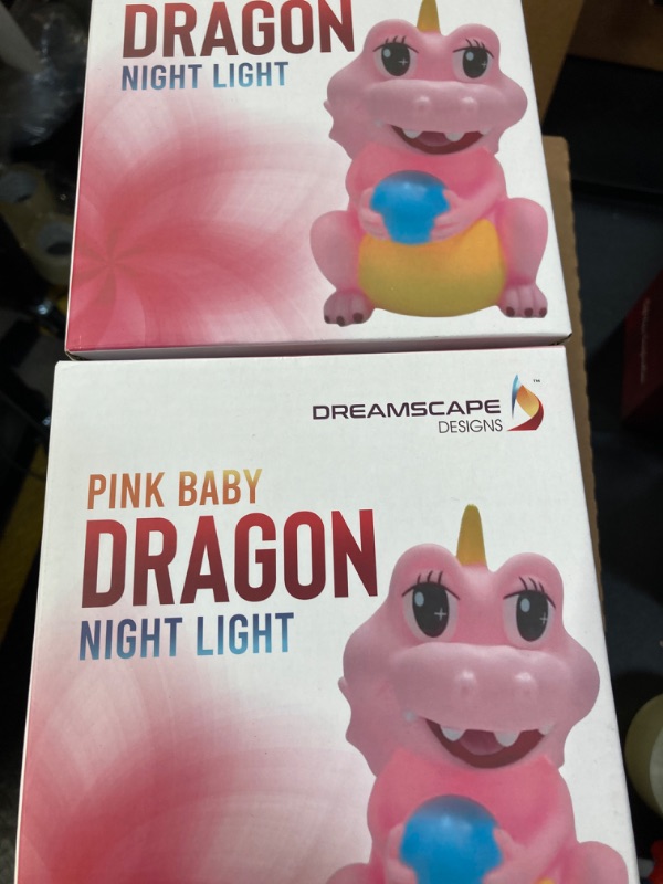 Photo 4 of 2 Piece Bundle Set.Baby Dragon Nightlight: 7 Colors, Touch or Remote Control, Durable Nursery Light for Baby and Toddler - Perfect Animal Night Light for Girls and Boys.