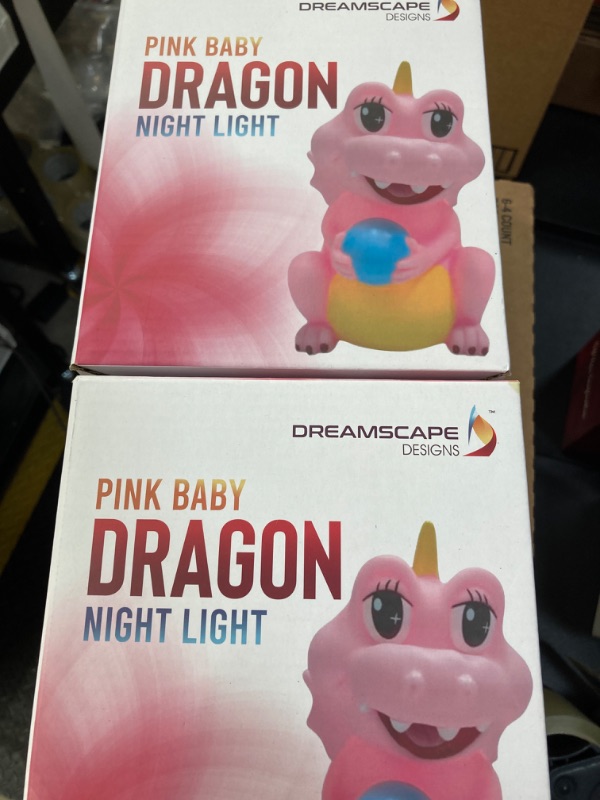 Photo 2 of 2 Piece Bundle Set.Baby Dragon Nightlight: 7 Colors, Touch or Remote Control, Durable Nursery Light for Baby and Toddler - Perfect Animal Night Light for Girls and Boys.