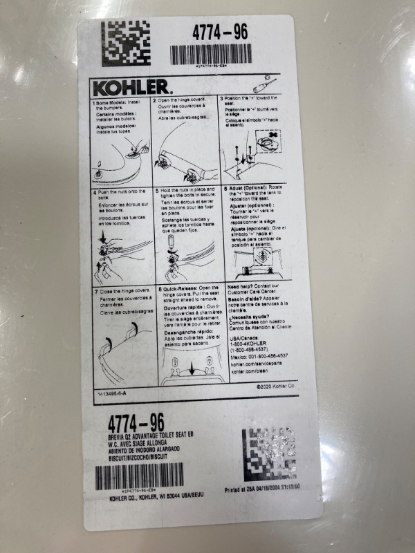 Photo 1 of Kohler Toilet Seat