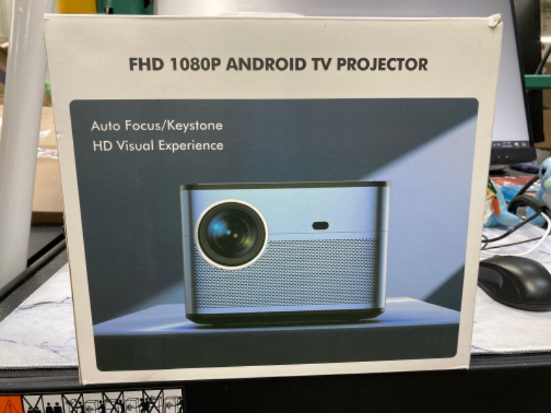 Photo 2 of ***(NO REMOTE INCLUDED)***
Android TV Projector 1920 x 1080P with Netflix Built in, VIZONY 800ANSI 5G WiFi Bluetooth Outdoor Projector, FHD Home Movie Projector with 4P4D/Zoom/PPT Compatible Phone/Laptop, 8000+ Apps