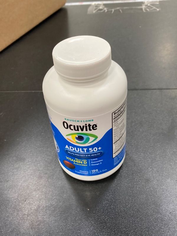 Photo 2 of Bausch & Lomb Ocuvite Adult 50+ Eye Vitamin & Mineral Supplement - 2 Bottles, 150 Softgels Each