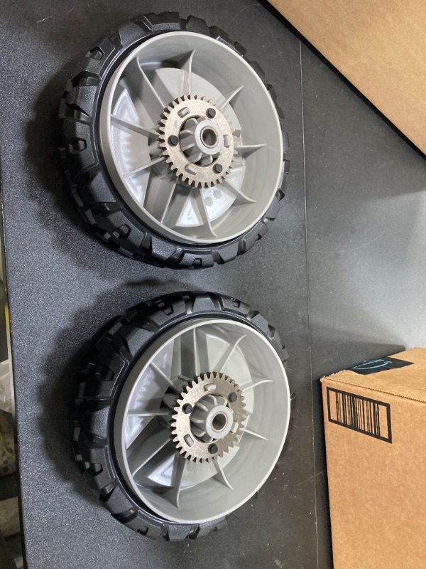 Photo 2 of 580365301 Wheels Compatible with Hus qvarna Lawn Mower - 8 inch Drive Wheels for HU675AWD, HU700AWD, HU725AWD, HU800AWD, L321AH, LC221A, Craftsman GCV-160 Mower, 2 Pack