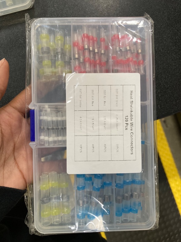 Photo 2 of 120 Pcs Solder Seal Wire Connectors, Heat Shrink Butt Wire Connectors Kit, Waterproof Insulated Heat Shrink Solder Butt Splice Electrical Wire Connectors Terminals for Automotive Boat Truck