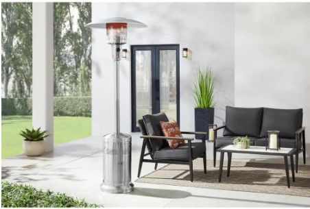 Photo 1 of Hampton Bay
48000 BTU Stainless Steel Propane Standing Patio Heater