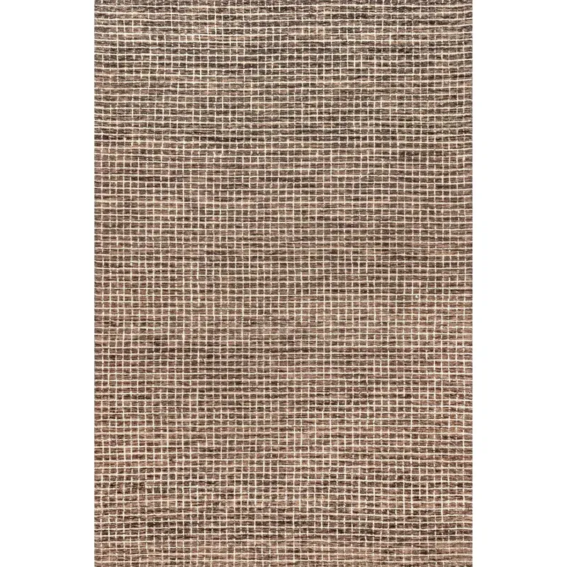 Photo 1 of Arvin Olano x Rugs USA Melrose Checked Wool Brown Area Rug