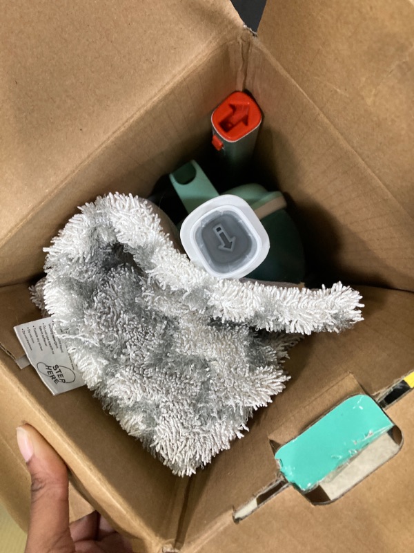 Photo 1 of Shark S1000 Steam Mop with 2 Dirt Grip Pads, Lightweight, Safe for all Sealed Hard Floors like Tile, Hardwood, Stone, Laminate, Vinyl & More, Machine Washable, Removable Water Tank, White/Seafoam