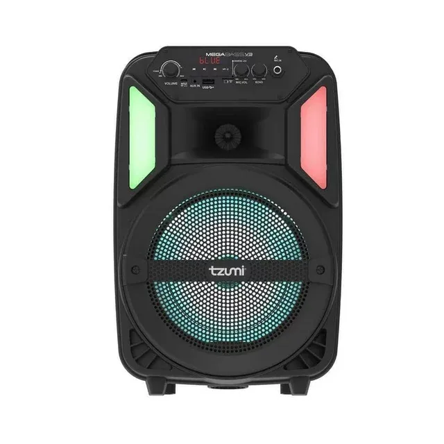 Photo 1 of Tzumi Megabass Jobsite Speaker V3 Bluetooth Karaoke LED - Black