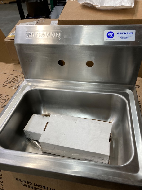 Photo 2 of 
John Boos PBHS-W-1410 - Hand Sink, Wall Mount, 14"W x 10"