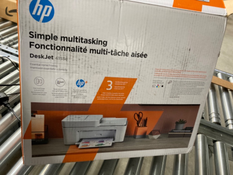 Photo 4 of HP DeskJet 4155e Wireless Color All-in-One Printer & 67XL Tri-Color High-Yield Ink Cartridge | 3YM58AN & 67XL Black High-Yield Ink Cartridge | 3YM57AN Printer + Tri-color Ink + Black Ink