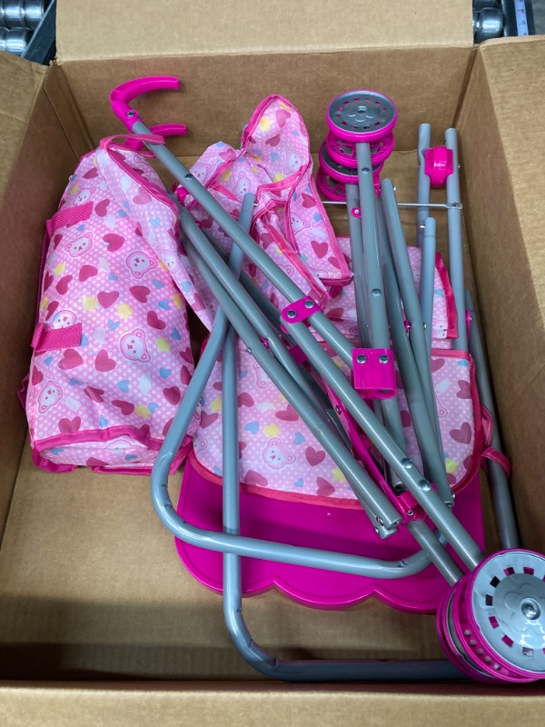 Photo 1 of baby car and pink toy baby chair