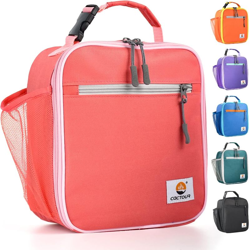 Photo 1 of Lunch Box Kids,Premium Insulated Lunch Bag for Girls Boys,Soft Bag Mini Cooler Back to School Thermal Reusable Lunch Bag for Work School Picnic (Pink)
