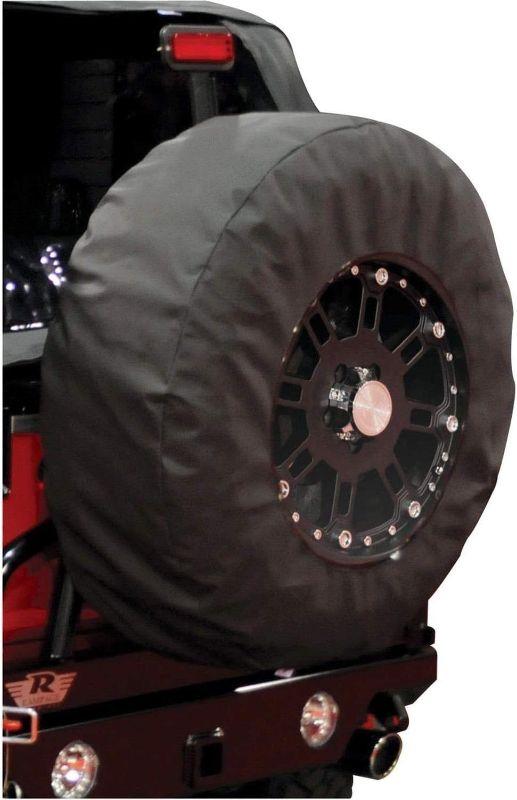 Photo 1 of RAMPAGE PRODUCTS Universal Large Window Pane Tire Cover with 17" Diameter Window | Black Diamond Color | 783235