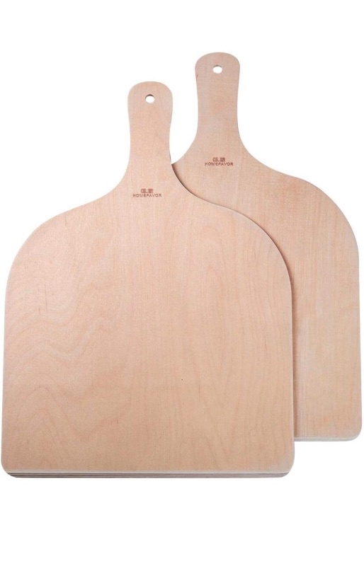 Photo 1 of 2-Piece Wood Pizza Peel, Large Pizza Paddle Set for Pizza stone,Oven or Grill, Pizza Spatula for Transferring Breads & Pizzas into and out of a Hot Oven Swiftly 