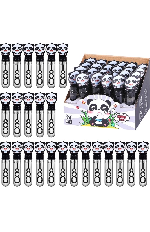 Photo 1 of Loozykit 24Pcs Panda Bubble Wands for Kids Toys Bubble Bulk Party Favors Mini Summer Outdoors Activity Bubble Wand Carnival Prizes Birthday Wedding Gifts for Boys Girls