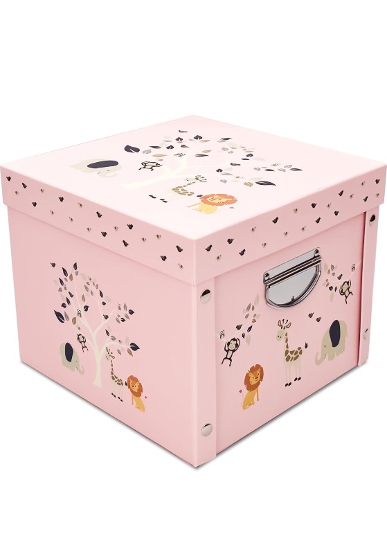 Photo 1 of Baby Keepsake Box, Baby Memory Box | Large Pink Keepsake Gifts Box for Newborn Baby Girl | Strong, Durable & Collapsible Memory Storage Box