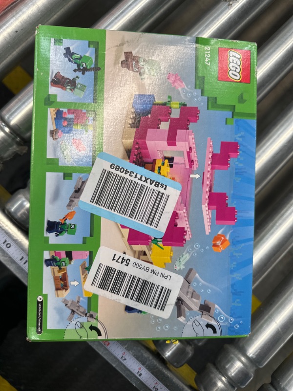 Photo 3 of LEGO Minecraft The Axolotl House 21247 Building Toy Set, Creative Adventures at a Colorful Underwater Base, Includes a Diver Explorer, Dolphin, Drowned and More, Minecraft Toy for 7 Year Old Kids