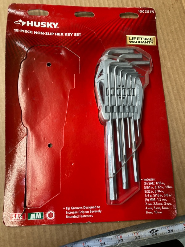 Photo 2 of *** ( Black Set Missing )*** SAE/Metric Non-Slip Hex Key Set (18-Piece) *** ( Black Set Missing )