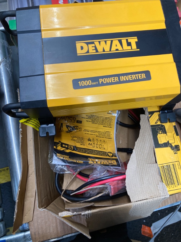 Photo 2 of DEWALT DXAEPI1000 Power Inverter 1000W Car Converter & DXAEPI140 Power Inverter 140W Car Converter: 12V DC to 120V AC Power Outlet with Dual 3.1A USB Ports Car Converter + Car Converter