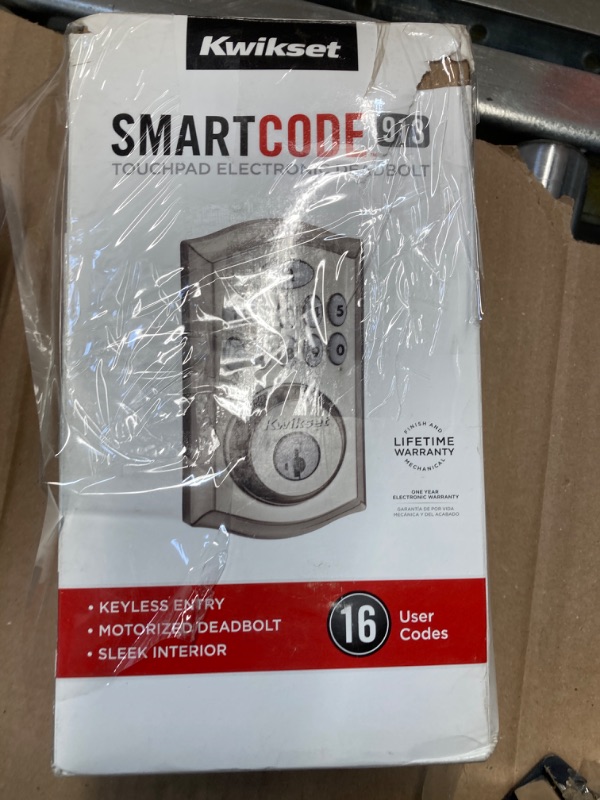 Photo 3 of Kwikset 99130-002 SmartCode 913 Non-Connected Keyless Entry Electronic Keypad Deadbolt Door Lock Featuring SmartKey Security, Satin Nickel Traditional Satin Nickel