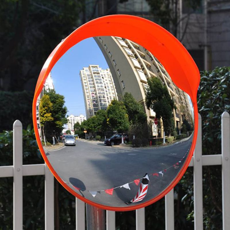 Photo 1 of 24 Inch Convex Mirror Outdoor, Security Driveway Mirror 24" PC Traffic Mirror Wide Angle with Adjustable Fixing Bracket for Garage, Warehouse, Blind Spot Mirror Indoor Outdoor 60CM
