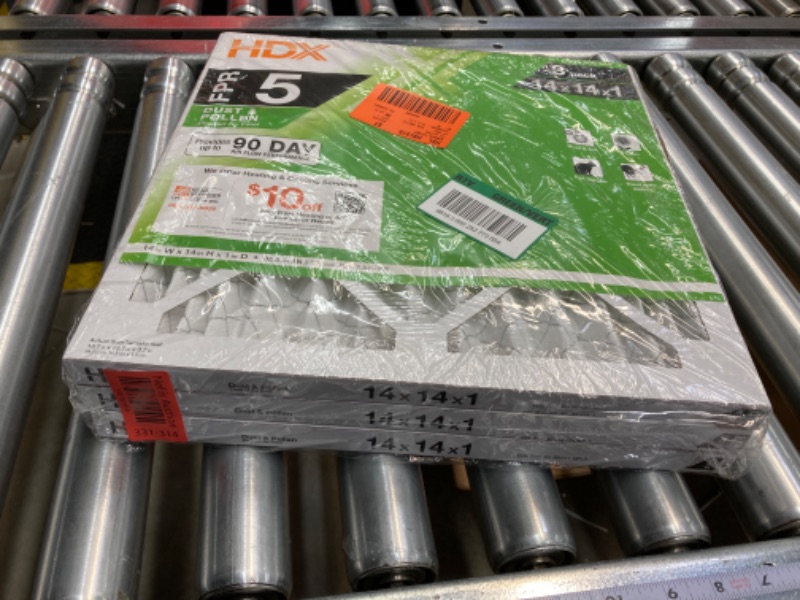 Photo 1 of 14 in. x 14 in. x 1 in. Standard Pleated Air Filter FPR 5 (3-Pack)
